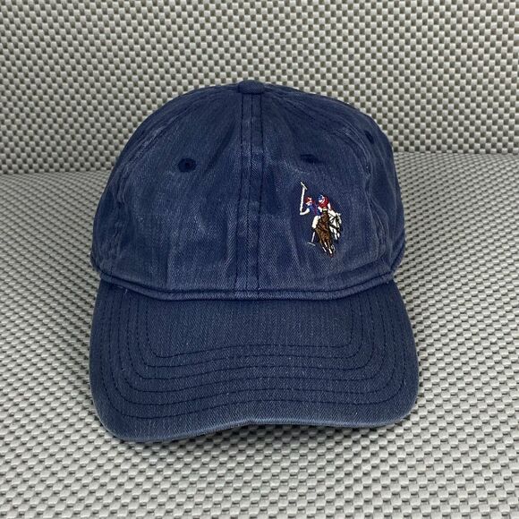 U.S Polo Assn Hat Kids Blue Embroidered Logo Adjustable Baseball Cap - Picture 1 of 9